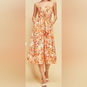 Entro Floral Strapless Romper